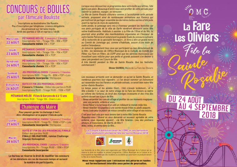 Fete Foraine La Fare Les Oliviers 2022