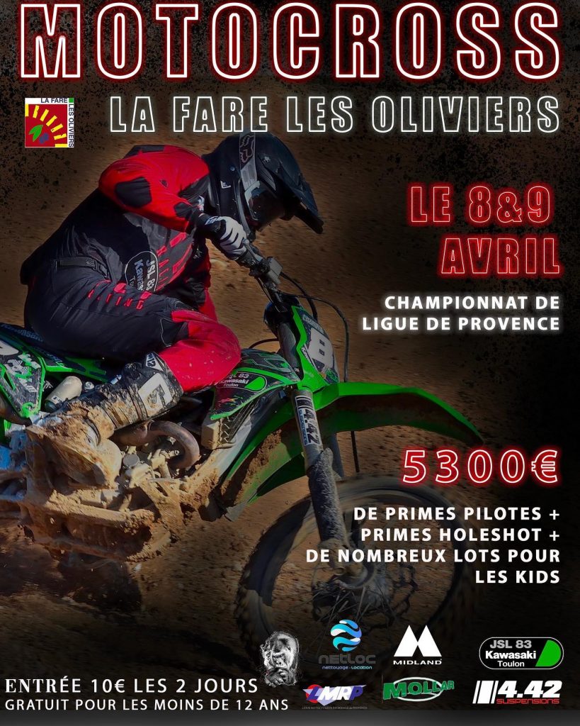 Championnat de ligue de Provence de motocross @ Moto Club La Fare les Oliviers