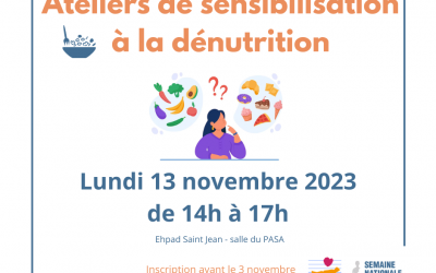 L’EHPAD Saint Jean propose une demi-journée de sensibilisation à la dénutrition