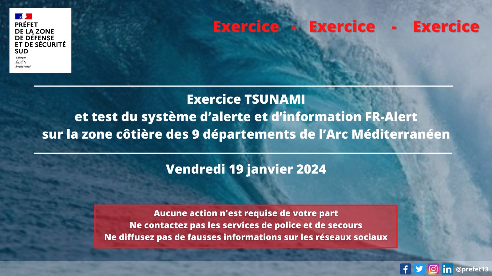 Exercice Tsunami du vendredi 19 janvier - test du système FR-Alert - La  Fare les Oliviers