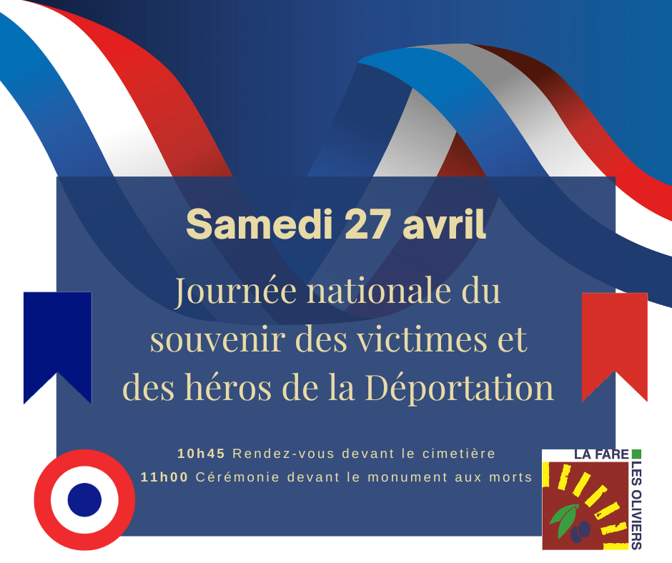 Journée nationale du souvenir des victimes et des héros de la Déportation @ Monument aux morts