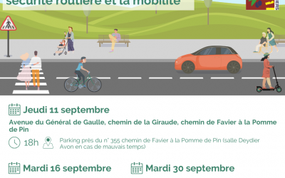 Prochains ateliers de la commission consultative sur la sécurité routière et la mobilité