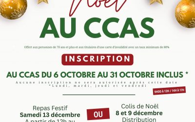 Noël du CCAS – inscriptions à partir du 6 octobre