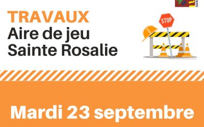 Aire de jeux Sainte Rosalie – dernier jour de travaux