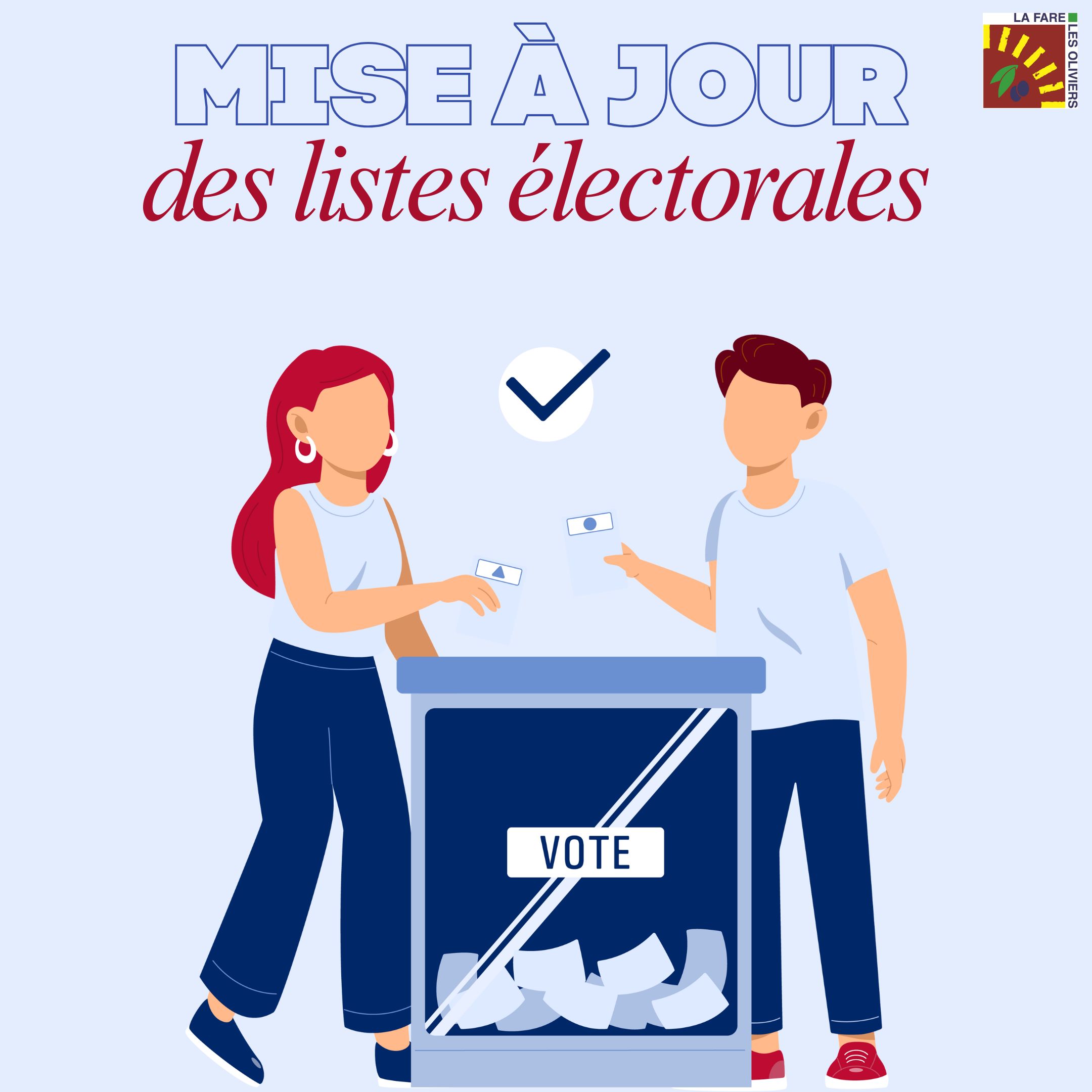 Mise à jour listes électorales