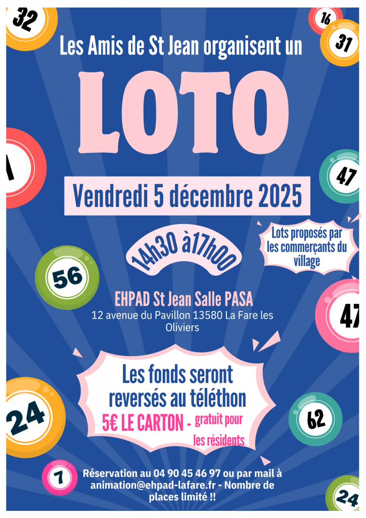 Téléthon - Loto @ EHPAD Saint Jean