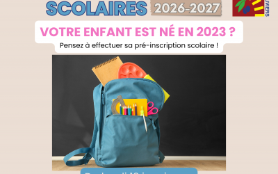 Votre enfant est né en 2023 ? Pensez à effectuer sa pré-inscription scolaire !