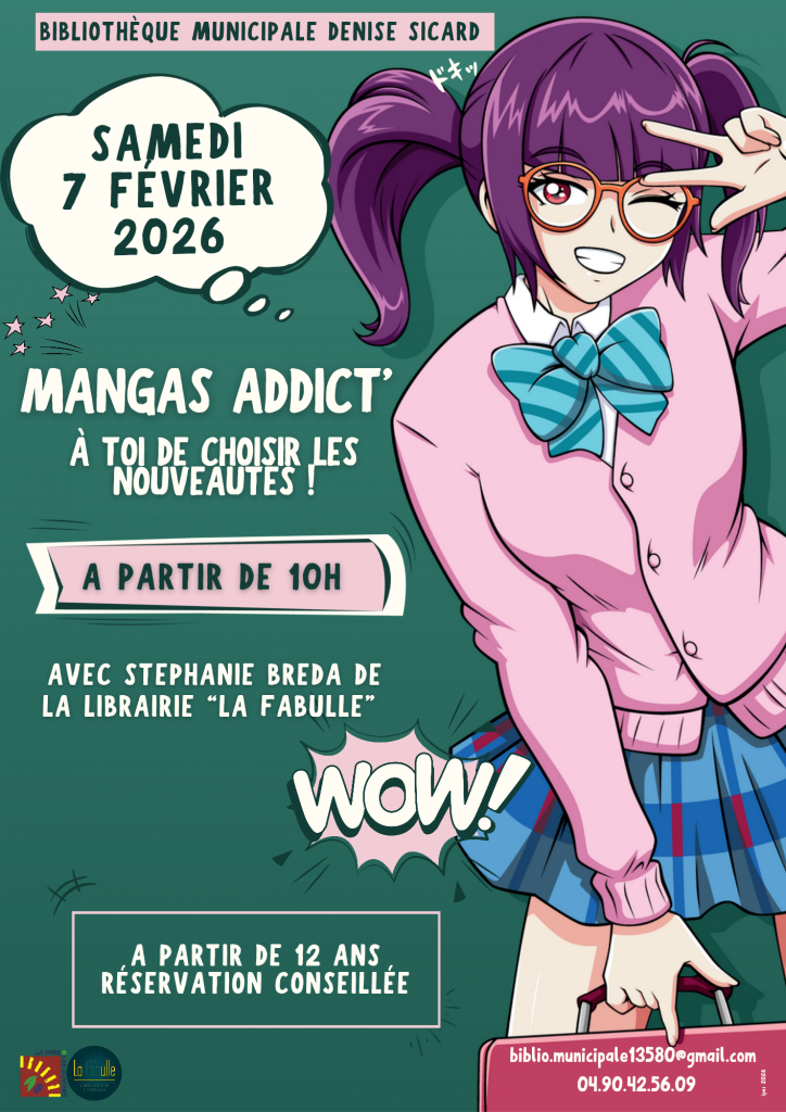 Manga Addict' - Bibliothèque Municipale Denise Sicard @ Bibliothèque municipale Denise Sicard