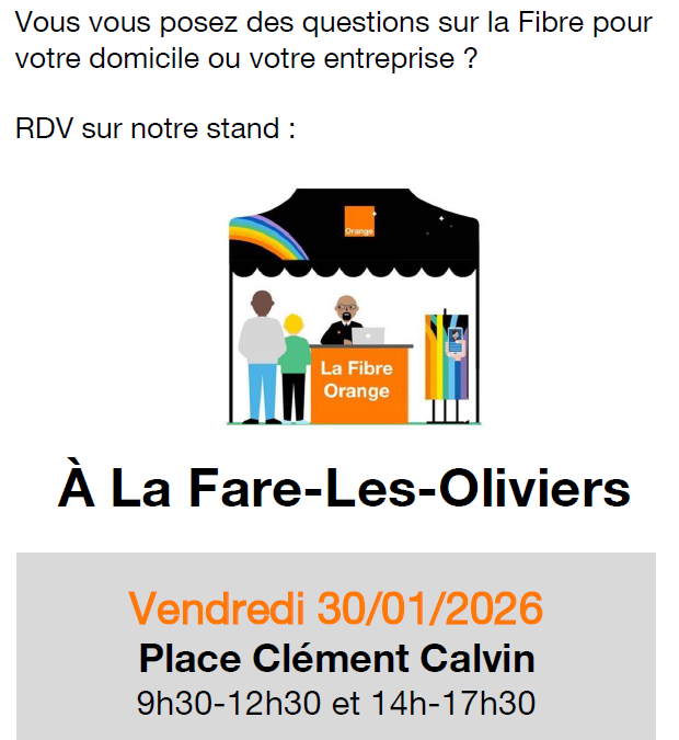 Fibre – Orange vient à votre rencontre ce vendredi 30 janvier
