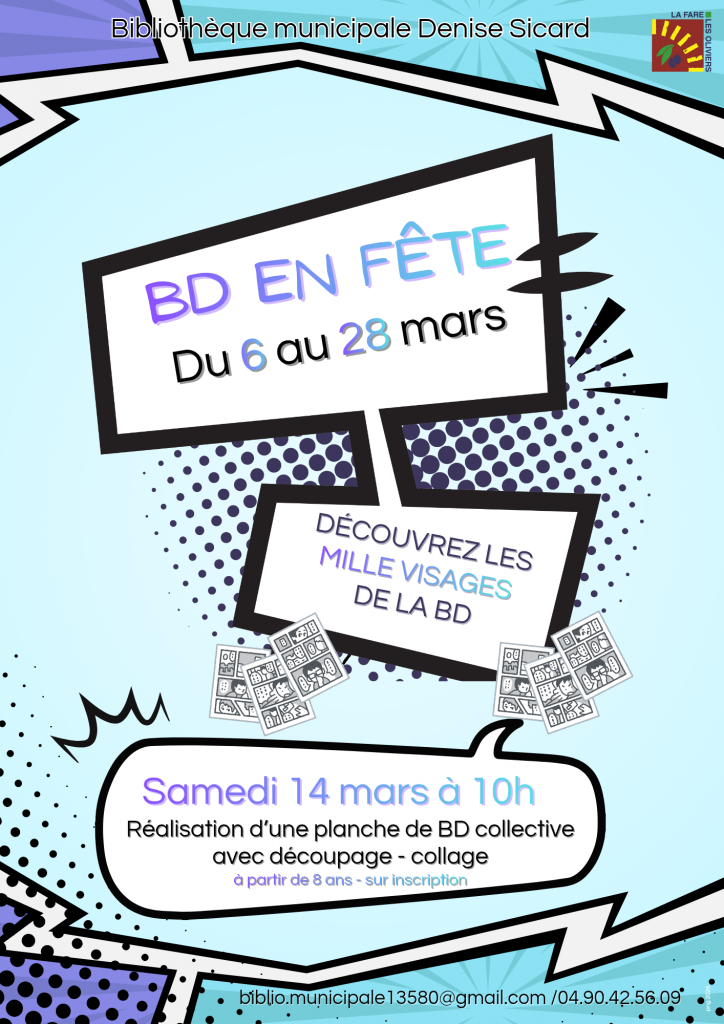 Atelier création d'une planche de Bd @ Bibliothèque municipale Denise Sicard