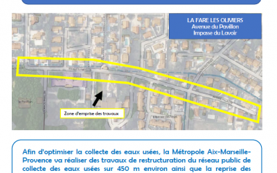 Avenue du Pavillon : travaux sur le réseau de collecte des eaux usées