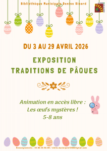 Exposition " Tradition de Pâques " @ Bibliothèque Municipale Denise Sicard