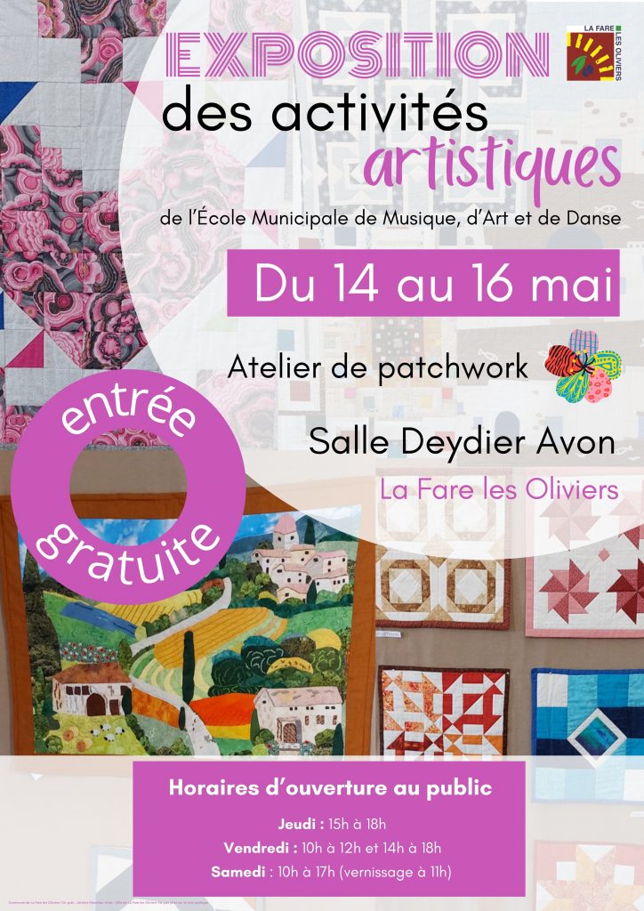 Exposition des activités artistiques de l'Ecole Municipale de Musique, d'Art et de Danse @ Salle Deydier Avon