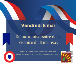 81ème anniversaire de la Victoire du 8 mai 1945 @ Cimetière du Centre-Ville