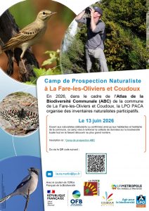 Camp de prospection Naturaliste à la Fare les Oliviers et Coudoux @ La Bastide