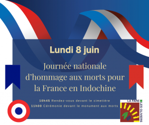 Journée nationale d'hommage aux morts pour la France en Indochine @ Cimetière du Centre-Ville