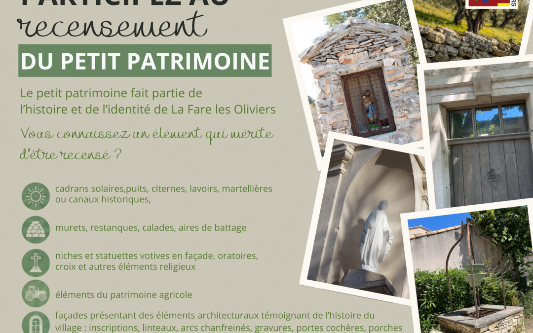 Participez au recensement du « petit patrimoine » du village