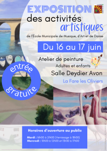 Exposition des activités artistiques @ Salle Deydier Avon