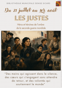 Exposition " Les justes" @ Bibliothèque Municipale Denise Sicard