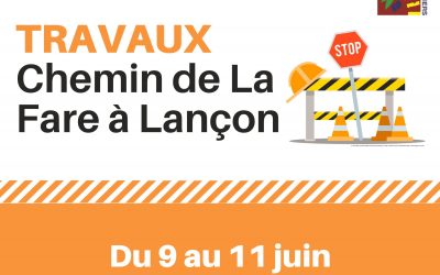 Travaux de voirie – chemin de La Fare à Lançon