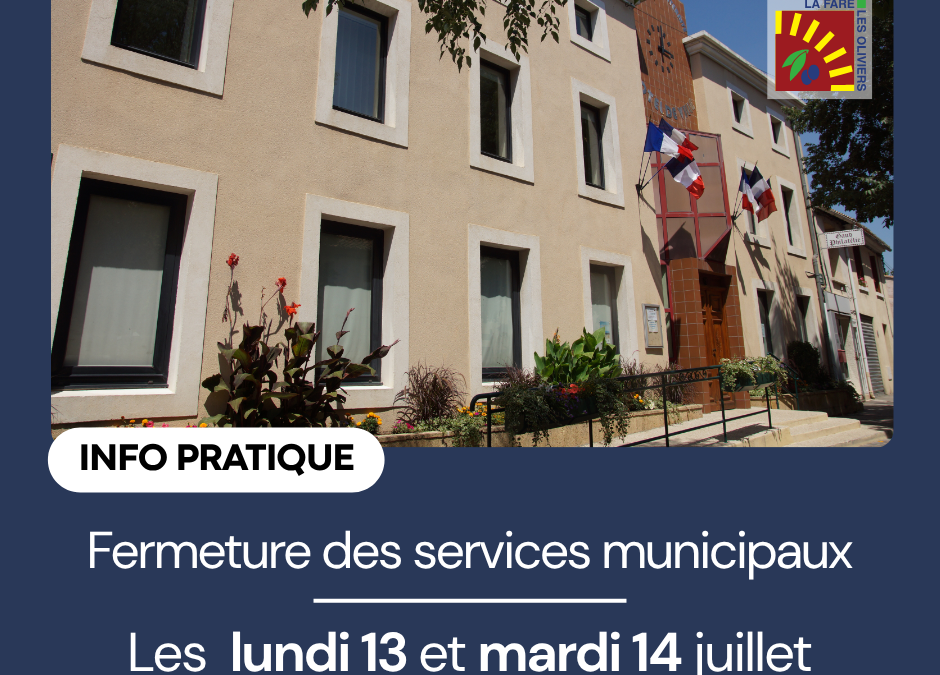 Fermeture exceptionnelle des services municipaux