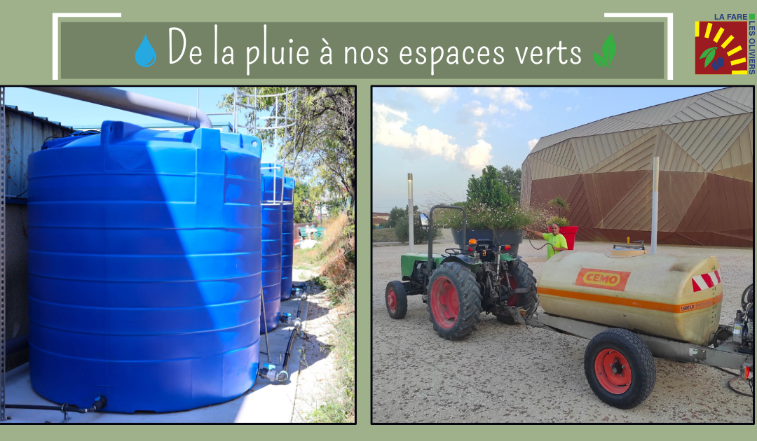 Des récupérateurs d’eau au service de nos espaces verts