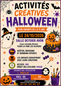 Activités créatives D’Halloween @ salle Deydier Avon