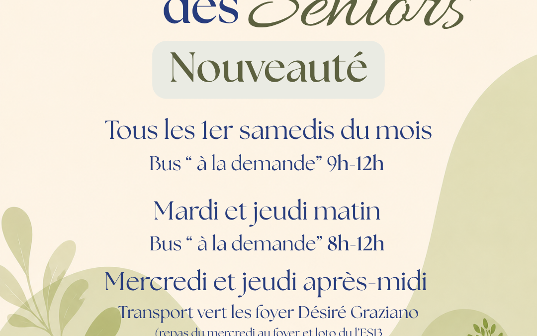 Mini bus des séniors : nouveautés de la rentrée !