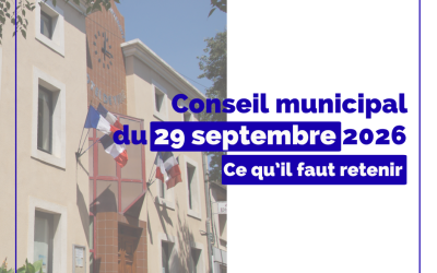 Synthèse du conseil municipal du 29 septembre