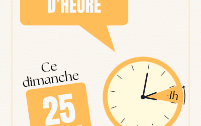 Changement d’heure – n’oubliez pas de régler vos horloges !