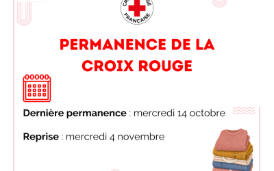 Suspension des permanences de la Croix Rouge